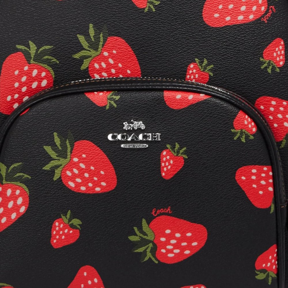 🍓Coach Court Backpack With Wild Strawberry Print - Picture 5 of 13